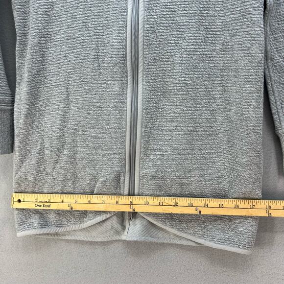 Lululemon Jacket Women's 2 Light Gray On Repeat Full Zip Textured Athleisure - Picture 4 of 12